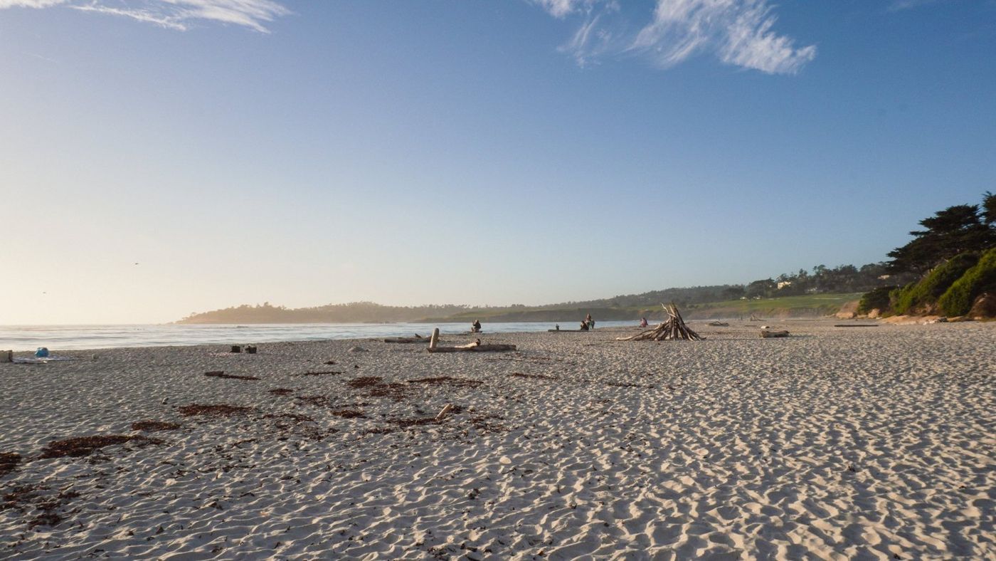 Carmel Beach coastline stretching toward the horizon